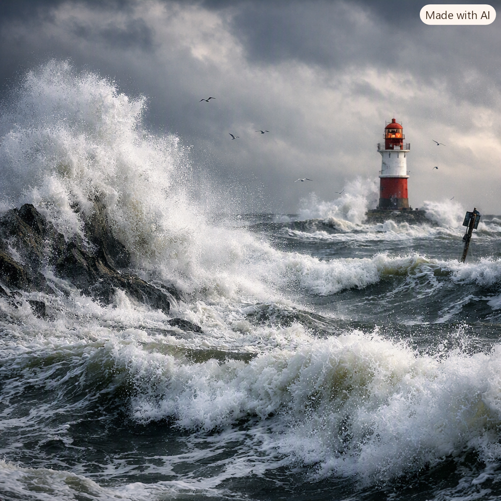 während an der Nordsee der erste Orkan anklopft