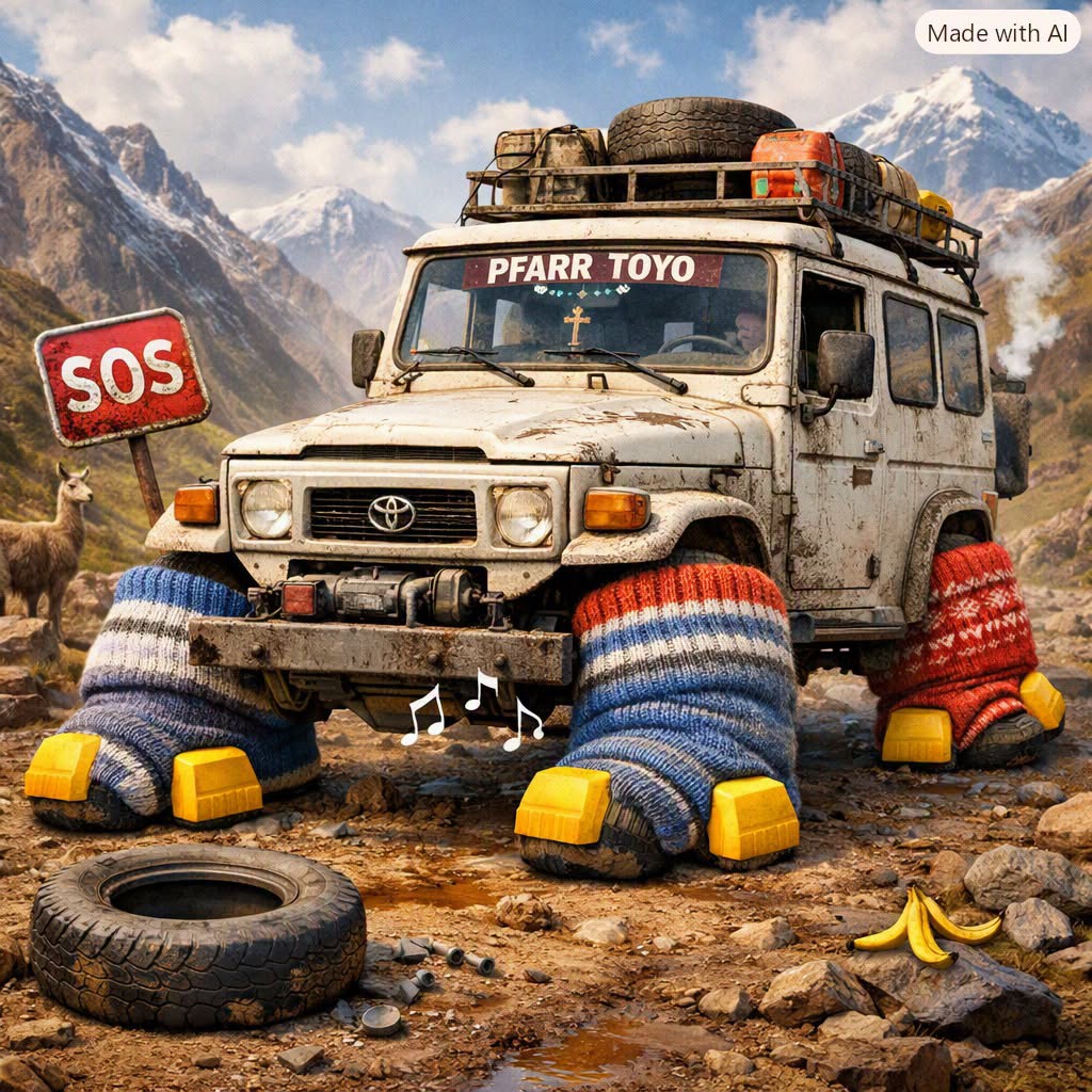 🚐🧦 auf Socken, mit Stoppern und einem Hilferuf aus den Anden!